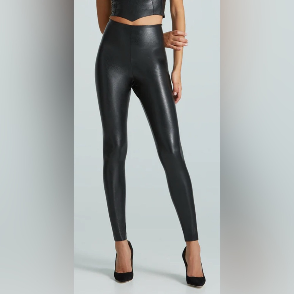 Commando Faux Leather Women’s Leggings Black  - NWOT Size XL